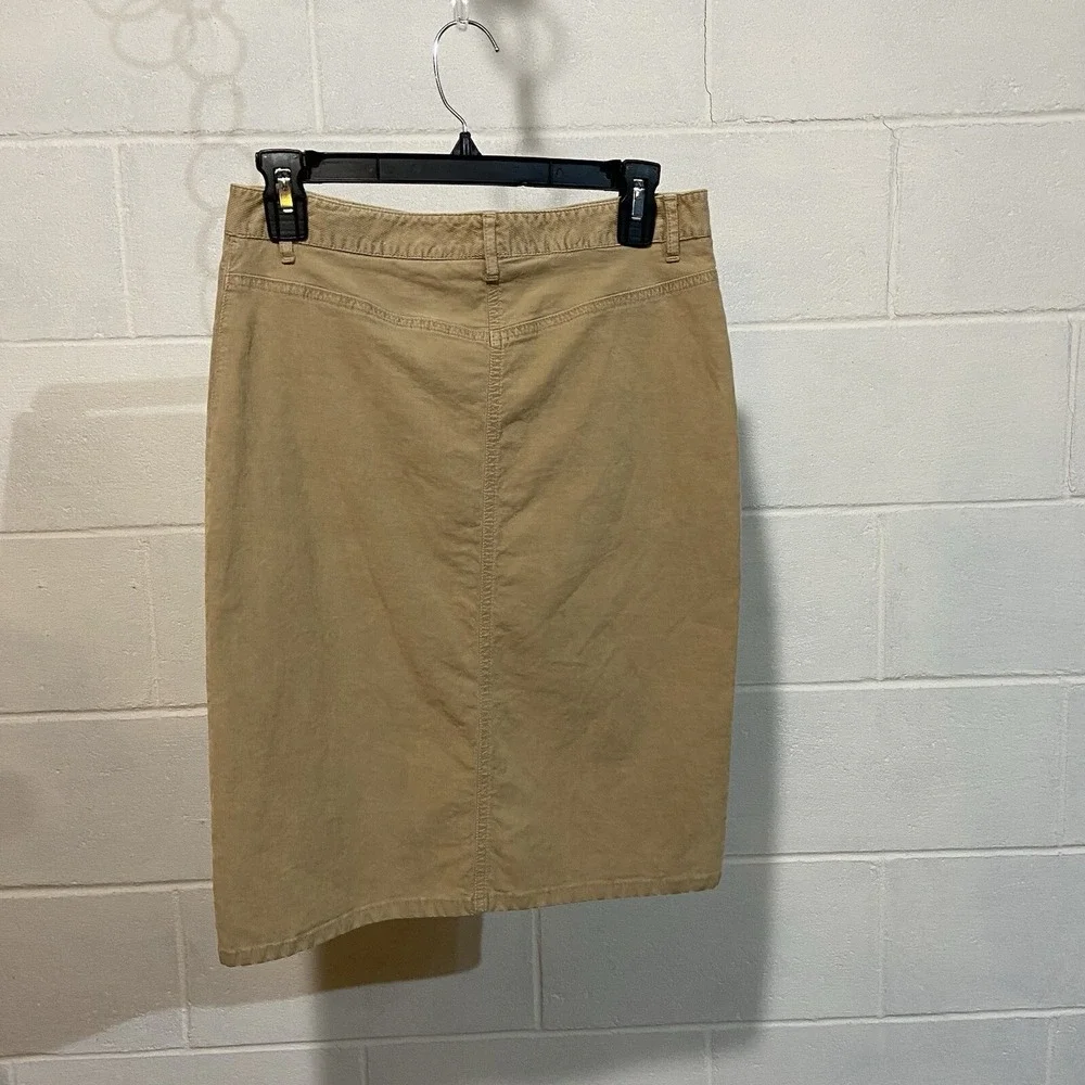 Theory Women's Corduroy Skirt 4‎ Washed Taupe Knee Length Stretch Career City